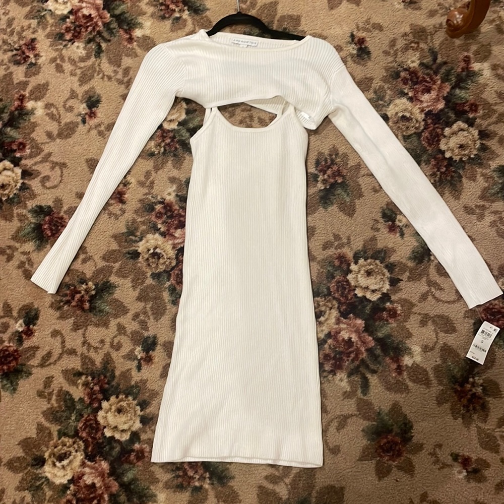 And now this knit dress, removable top